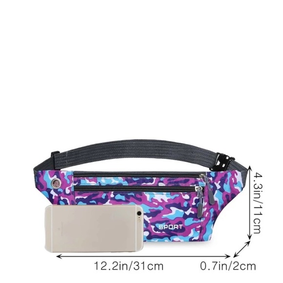 Blue and Purple Camo Fanny Pack - Picture 2 of 2